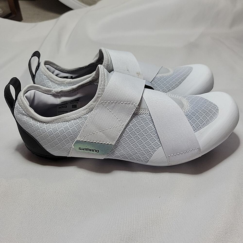 Shimano SH-IC100 Dynalast Women's Indoor Cycling Shoes Bike White SPD Cleat incl - Picture 3 of 10